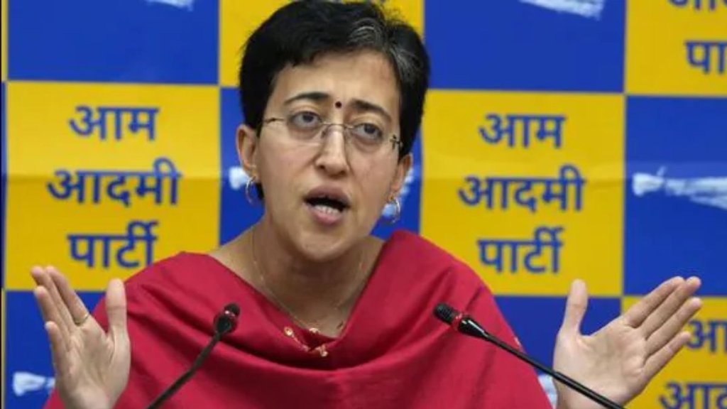 Delhi Assembly Atishi controversy, BJP protest Atishi, Atishi Guru Tegh Bahadur
