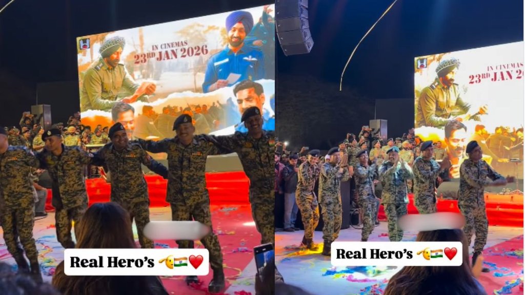 BSF jawans performed dance at song launch of film Border 2 watch viral video