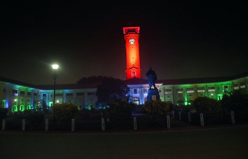 Buildings Illuminate in Tricolour Before Republic Day