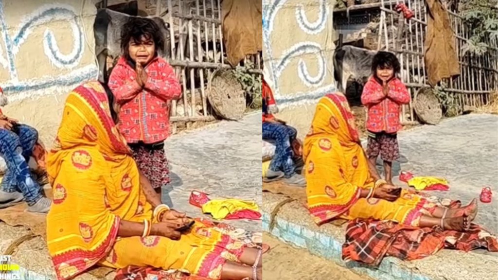 Child crying after seeing police viral video