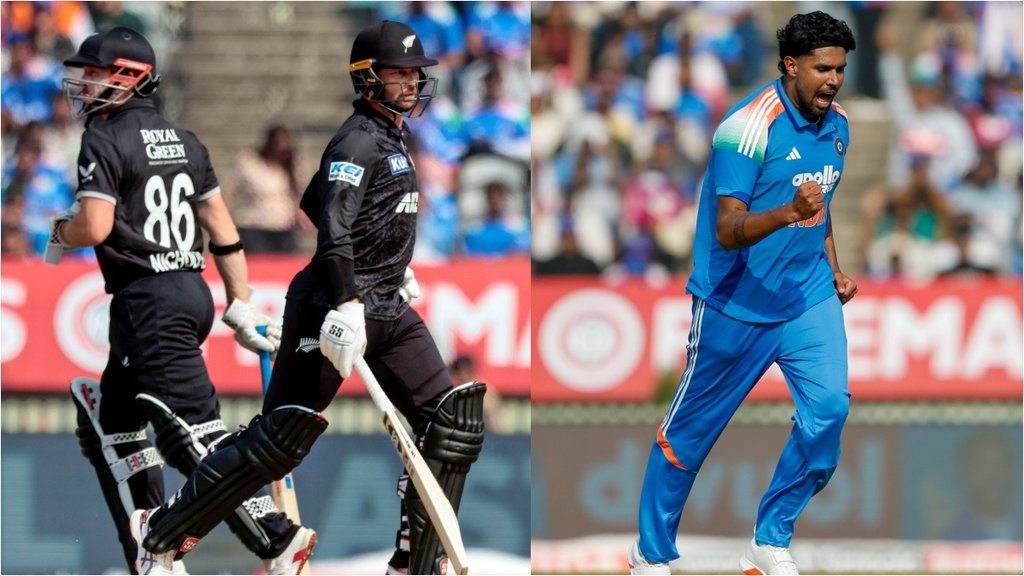 IND vs NZ, IND vs NZ 1st ODI, Devon Conway, Henry Nicholls, Harshit Rana, Harshit Rana Wickets, India vs New Zealand, Vadodara ODI, IND vs NZ 1st ODI Scorecard IND vs NZ, IND vs NZ 1st ODI, Devon Conway, Henry Nicholls, Harshit Rana, Harshit Rana Wickets, India vs New Zealand, Vadodara ODI, IND vs NZ 1st ODI Scorecard