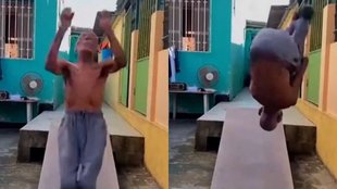 Elderly man seen doing stunts users amused of his fitness in viral video