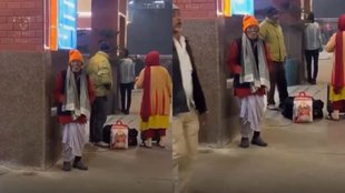 Elderly seen working a coolie as he do not want to ask for anything emotional Viral Video