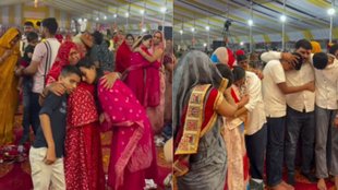 Parents and kid breaks into tear after organisers plays emotional song during program in surat watch Viral Video