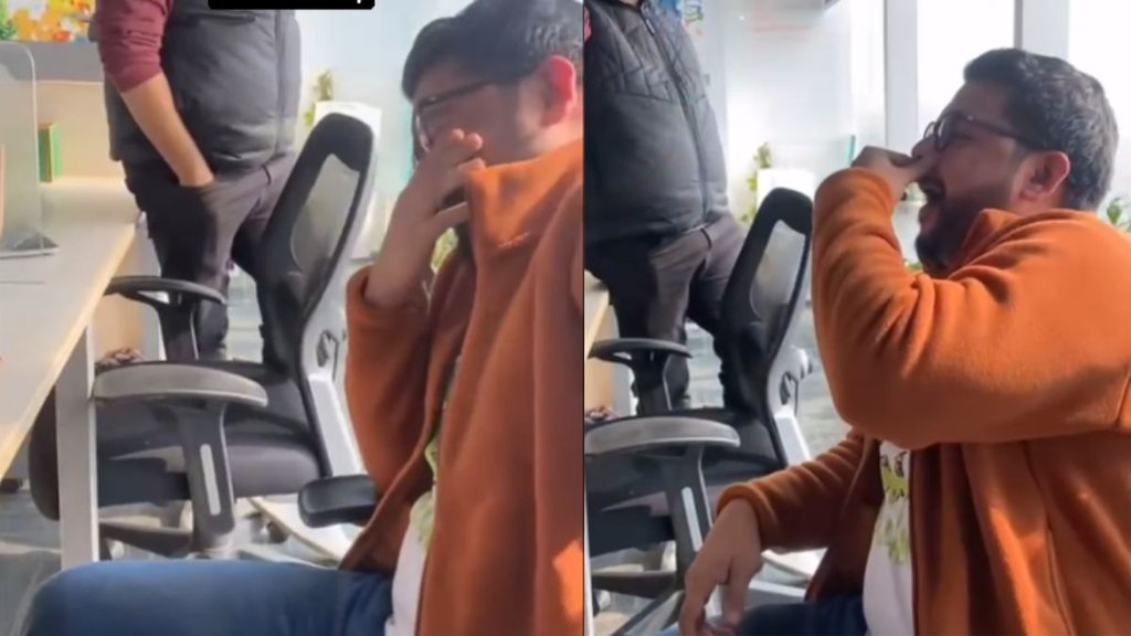 Office Potluck Goes Viral as Manager Brings Food but Forgets Laptop Funny Video