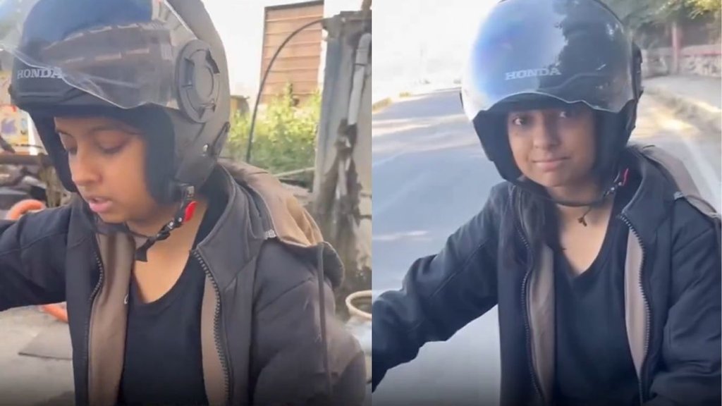 Daughter takes responsibility of family after father death drives bike taxi for money inspirational story viral video