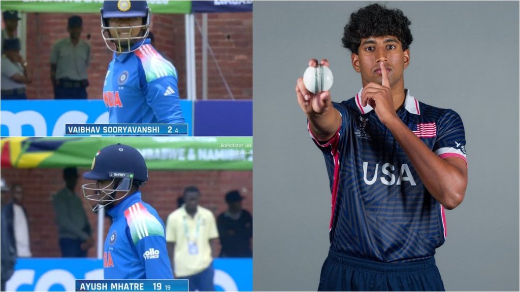 IND U19 vs USA U19, Vaibhav Suryavanshi Ayush Mhatre, Vedant Trivedi, Indian top order collapsed 25 for 3 wickets