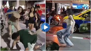 Thailand Viral video, Pattaya Viral Video, transgender beaten indian man,