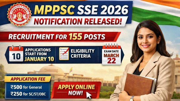 MPPSC SSE 2025 Notification, MPPSC Recruitment 2026, MPPSC Vacancy 155 Posts, MPPSC State Service Exam 2025, MPPSC Online Form 2026