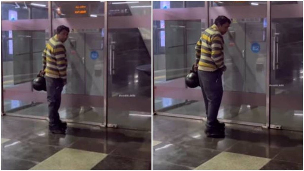 Delhi Metro, Viral video, Viral News, Trending News, Man Toilet in Delhi Metro,