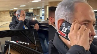 Israeli PM Benjamin Netanyahu Covers mobile phone camera with red tape netizens get curious