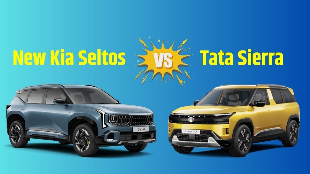 Kia Seltos Base Variant, Tata Sierra Base Variant, Kia Seltos vs Tata Sierra, Mid Size SUV Comparison, Kia Seltos Price, Tata Sierra Price