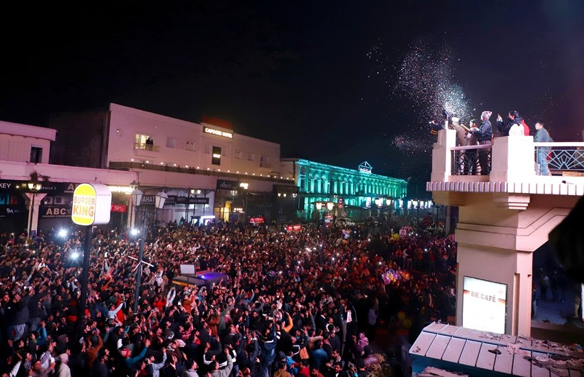 People celebrate New Year in India