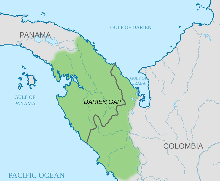 PAN-AMERICAN HIGHWAY, DARIÉN GAP PANAMA-COLOMBIA