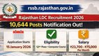 Rajasthan LDC Recruitment 2026, rssb.rajasthan.gov.in, Rajasthan Staff Selection Board, RSSB, RSSB Rajasthan LDC Recruitment 2026, Rajasthan LDC Bharti 2026