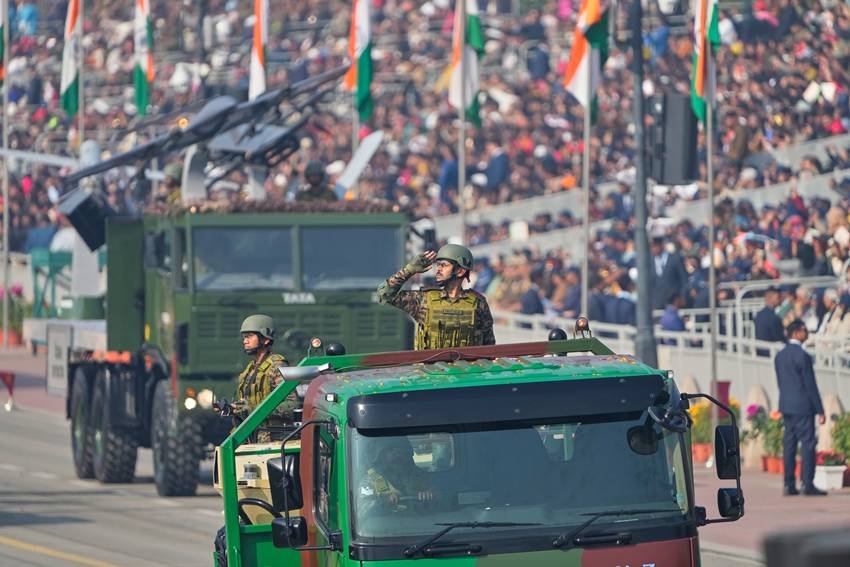 Indian Army With Tank on Republic Day