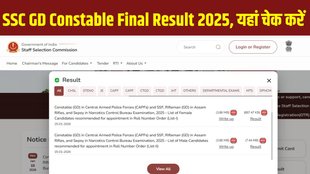 SSC GD Result 2025, SSC GD Final Result, SSC GD Constable Result 2025, ssc.gov.in result, SSC GD merit list 2025
