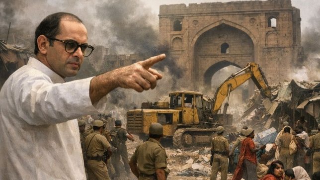 Turkman Gate demolition, Delhi MCD protest, Emergency 1976 history, Sanjay Gandhi beautification drive,