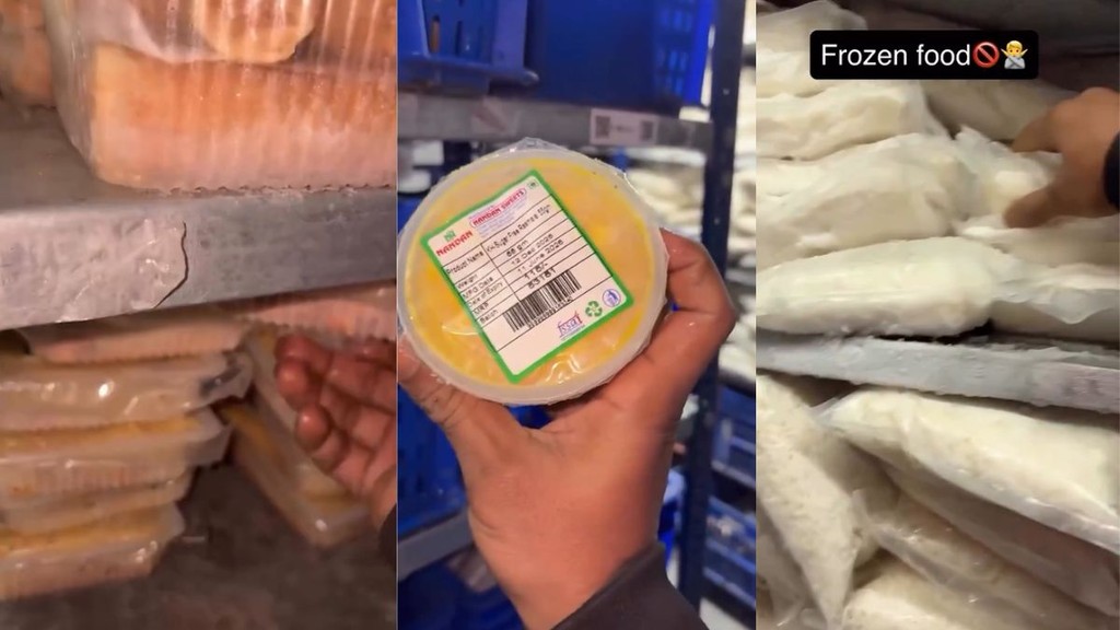 Man exposes instant food delivery apps finds everything from dal rice to rasmalai frozen in the fridge viral video