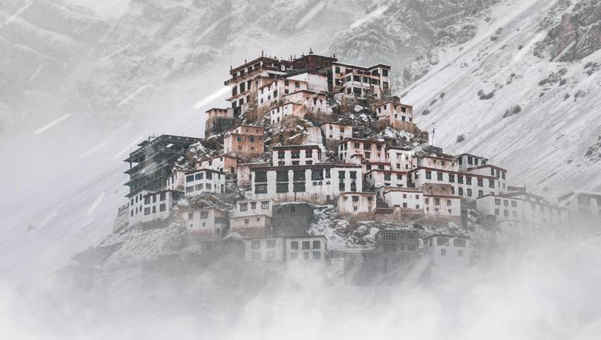 Snowfall Spiti valley