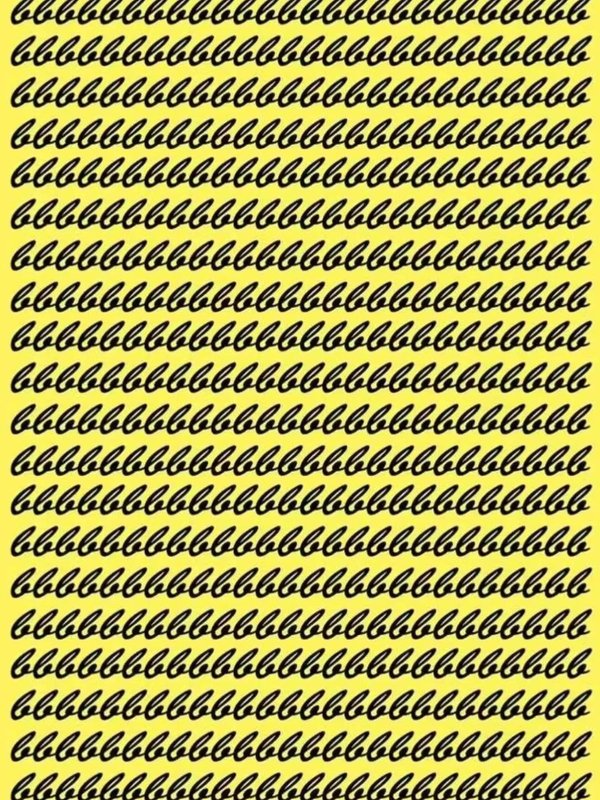 This Optical Illusion Is Only for Geniuses Can You Spot the Odd Letter in 7 Seconds
