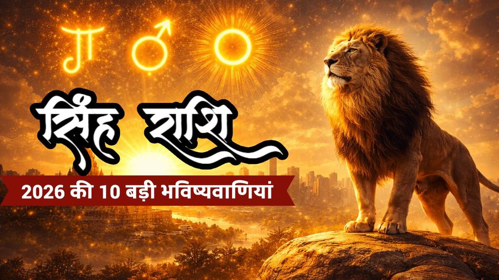 सिंह राशिफल 2026, Singh Rashifal 2026, Leo Horoscope 2026 Hindi, सिंह राशि 2026 की भविष्यवाणी, leo horoscope 2026, leo yearly horoscope 2026, पंडित केपी शुक्ल राशिफल 2026, सिंह राशि सरकारी नौकरी के योग 2026, 2026 में सिंह राशि की किस्मत कब चमकेगी, सिंह राशि धन लाभ के योग 2026 , Leo Career Horoscope 2026, सिंह राशि व्यापार और करियर 2026, मालव्य राजयोग 2026 सिंह राशि, अंगारक योग 2026 के प्रभाव, सूर्य-मंगल गोचर 2026 का फल, सिंह राशि में गुरु का गोचर 2026, शनि की ढैया/प्रभाव सिंह राशि 2026, सिंह राशि वाले 2026 में कब रहें सावधान, Leo 2026: क्या आपकी राशि में है राजयोग?, सिंह राशि 2026: लव लाइफ और करियर की भविष्यवाणी सिंह राशि 2026: 10 बड़ी भविष्यवाणियां, क्या 2026 सिंह राशि के लिए शुभ है?