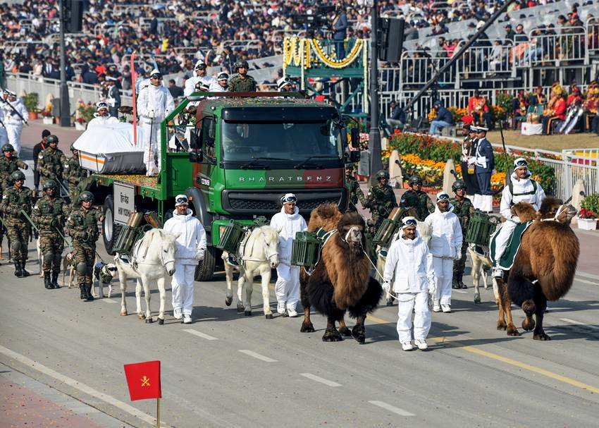 Indian Army's Him Yodha contingent during the 77th Republic Day Parade