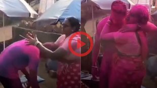 CRPF selected youth bowing before his vegetable-selling mother