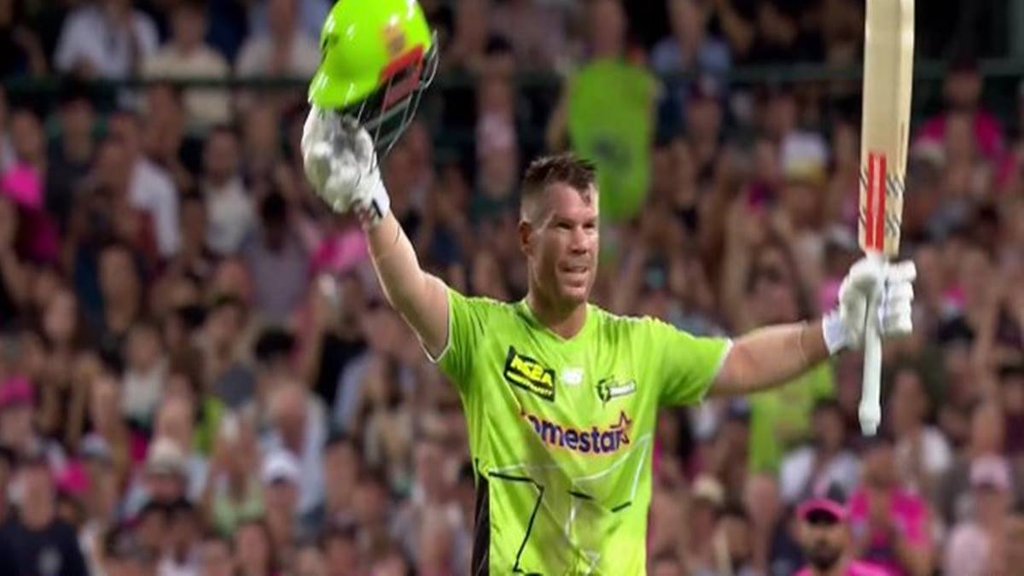 David Warner, Sydney Sixers vs Sydney Thunder, Most hundred in T20,