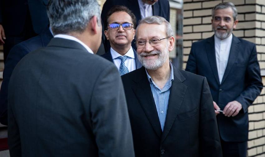 Ali Larijani and Ali Khamenei