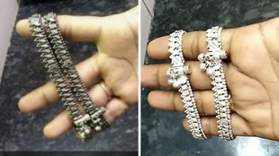 chandi ki chain payal ki safai, clean black silver chains, clean black silver anklets