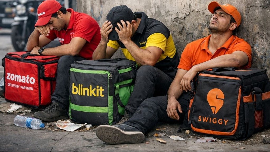gig economy in India, delivery workers in India, Swiggy delivery partners, Zomato delivery workers,