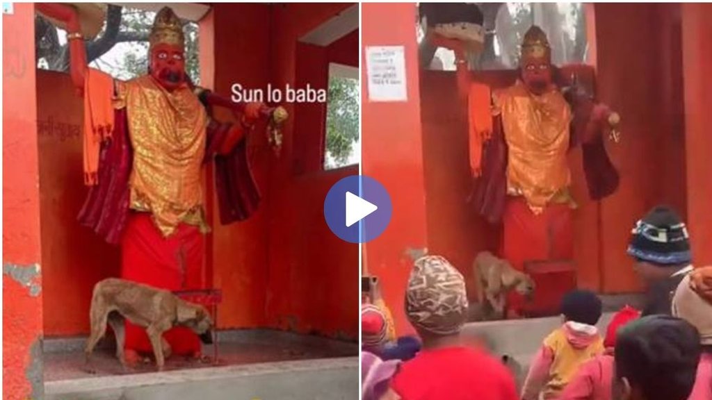 Dog Viral video, Dog Orbit Viral video, Dog Orbit Hanuman Ji,