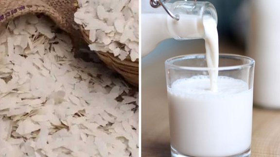 dudh poha ki mithai , Dudh poha ki mithai with jaggery, dudh poha ki mithai recipe