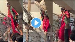 EVM बदलने का आरोप लगाकर स्कूल की बाउंड्री वाॅल पर चढ़ गईं अजित पवार की उम्मीदवार रूपाली, वीडियो वायरल