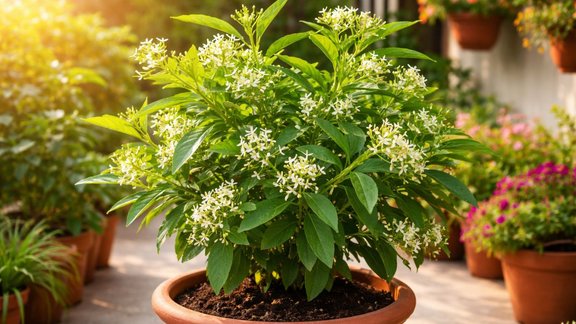 raat rani ka paudha, Night Blooming Jasmine