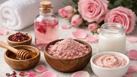 rose powder, rose powder face pack, rose powder for dry skin, face pack for dry skin, gulab powder face pack benefits