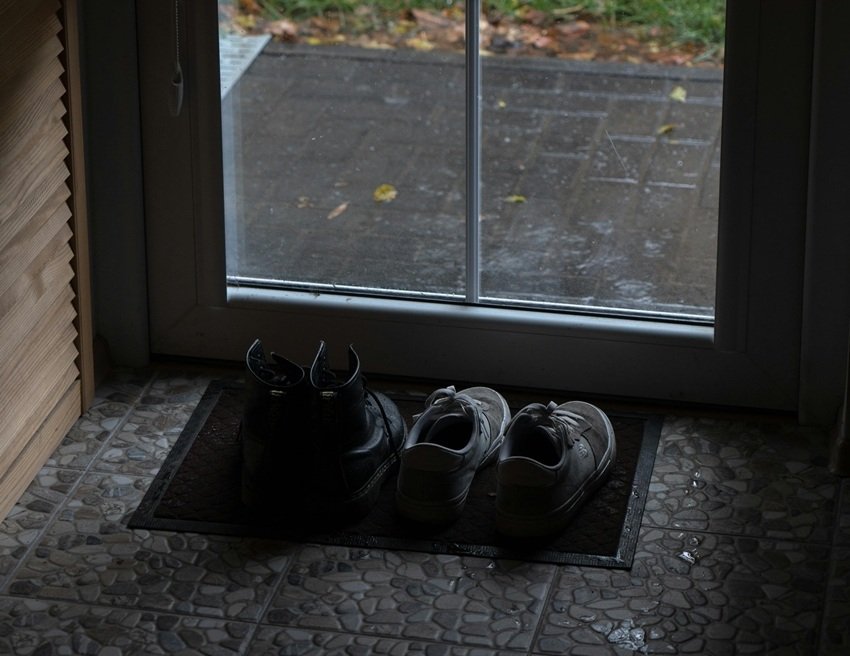 shoes inside the house