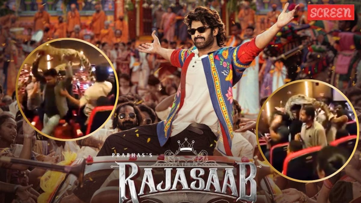 the raja saab screening video viral