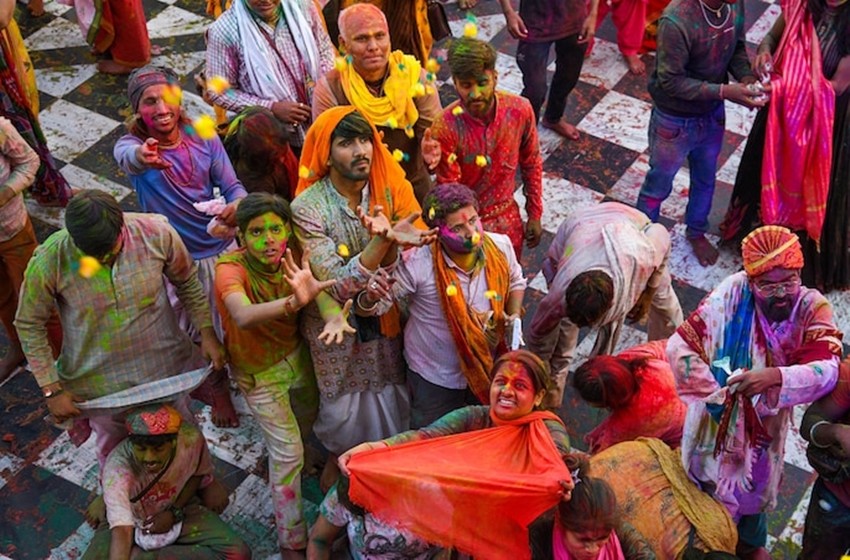 Barsana Laddu Holi PTI