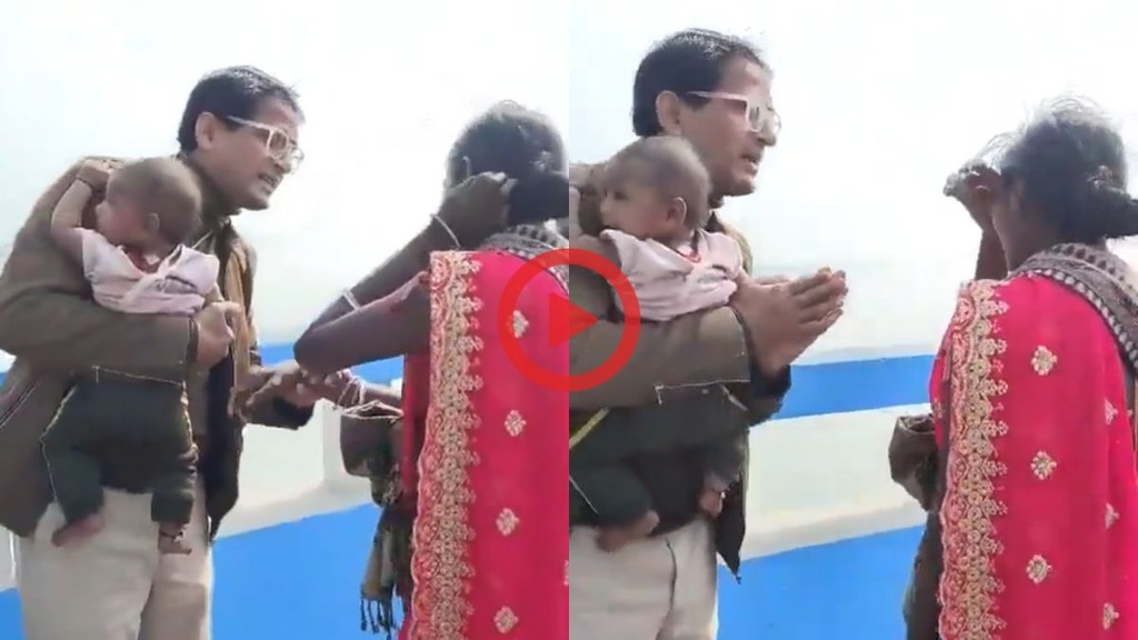 Bhagalpur police stops woman to end her life with her newborn viral video amazes internet