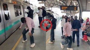 Man Bizarre dance on delhi metro station goes viral people ask how someone does this kind of thing publicly