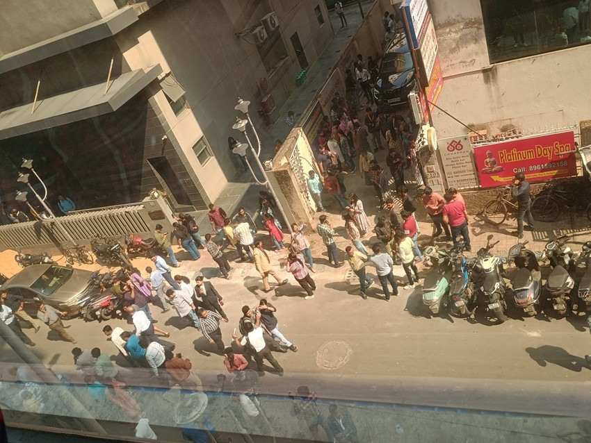 Earthquake tremors in West Bengal