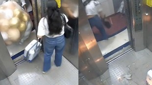 Horrific Explosion happened after Man Enters with hydrogen balloons in Lift Viral Video