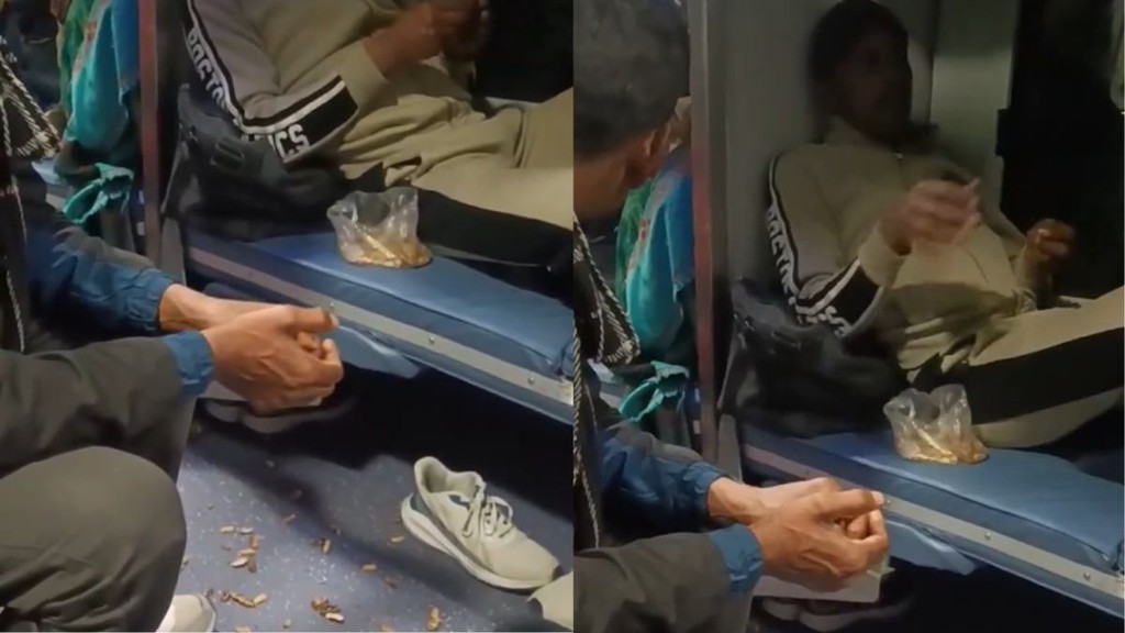 Man Seen Littering Clean Train bogie viral Video sparks debate on Civic Sense