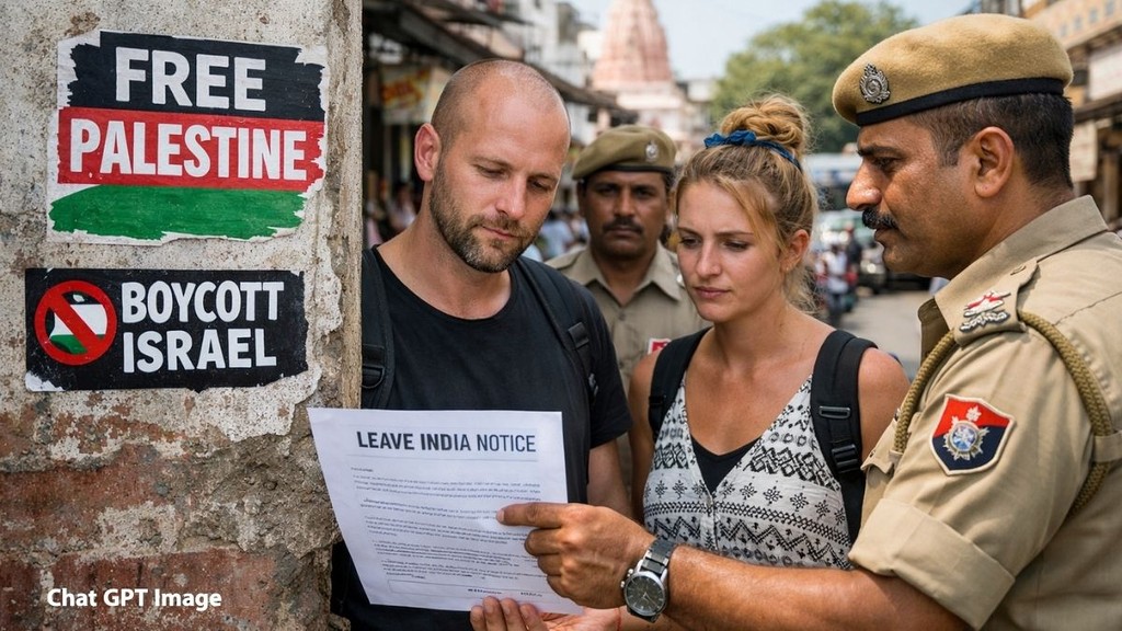 Rajasthan News, Free palestine poster, boycott israel