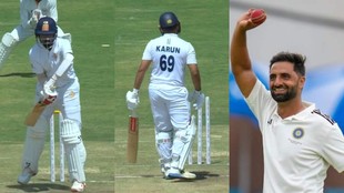 Auqib Nabi Dar, KL Rahul, Karun Nair