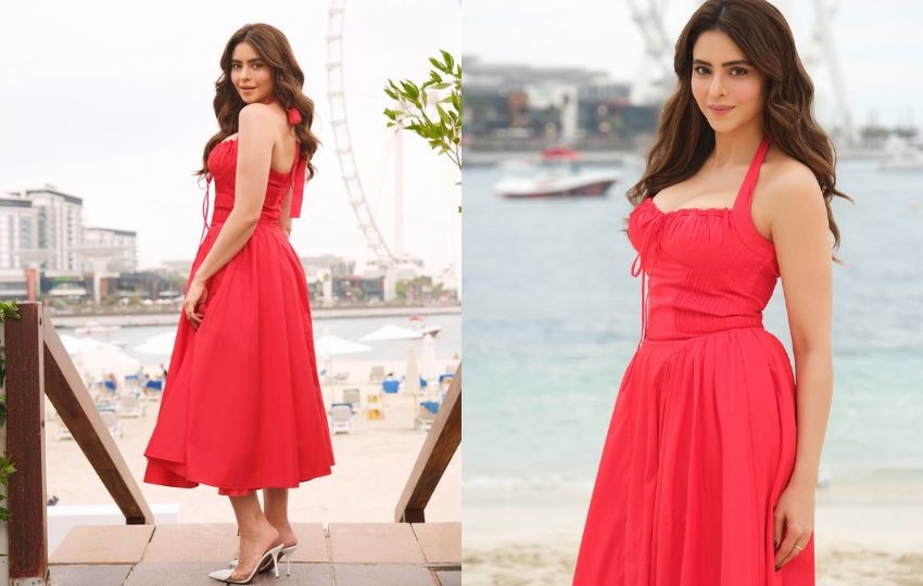 Romantic red dress for Valentine’s Day