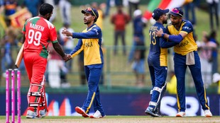 SL vs OMAN Sri Lanka win by 105 runs number 1 group b points table Australia Slips second