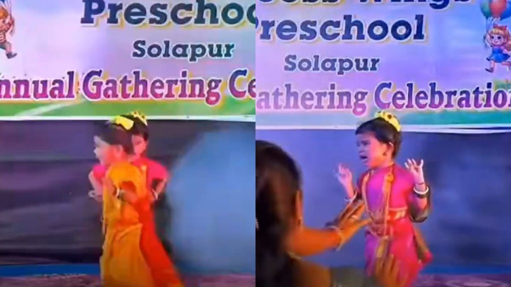 Solapur Toddler started crying after smog released during dance on stage Viral Video has bigger twist